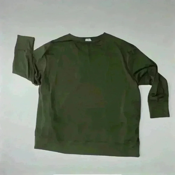 Women’s OSO Casuals Lace Up Side Sweatshirt Hunter Green Size 2X - Picture 2 of 8